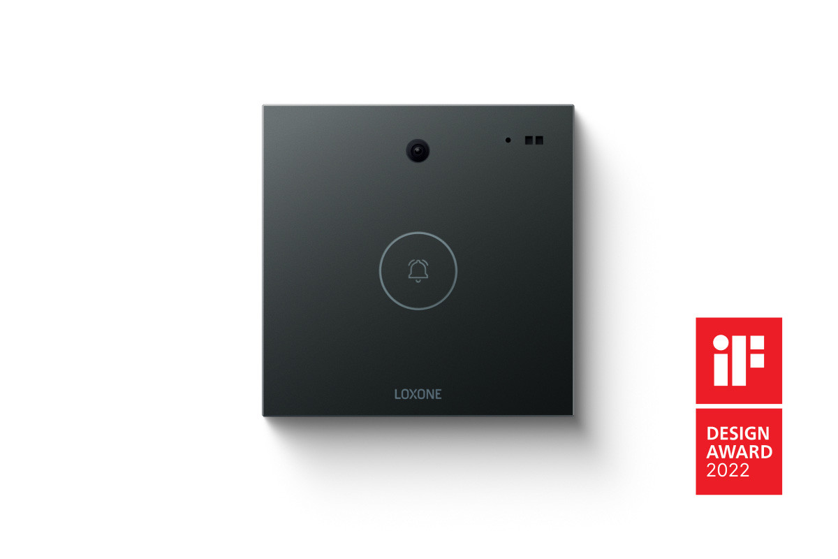 Intercom antracitová